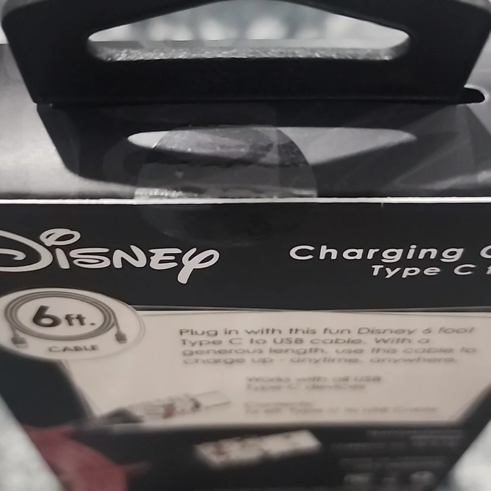 Disney Red Charging Cable with Mickey Design